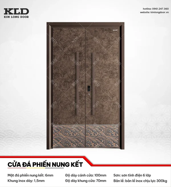 Cửa đá phiến nung kết 6mm nhập khẩu cao cấp Kim Long Door (1)