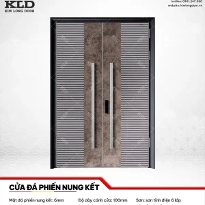 Cửa đá phiến nung kết 6mm nhập khẩu cao cấp Kim Long Door (8)