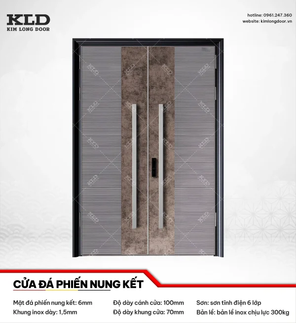 Cửa đá phiến nung kết 6mm nhập khẩu cao cấp Kim Long Door (8)