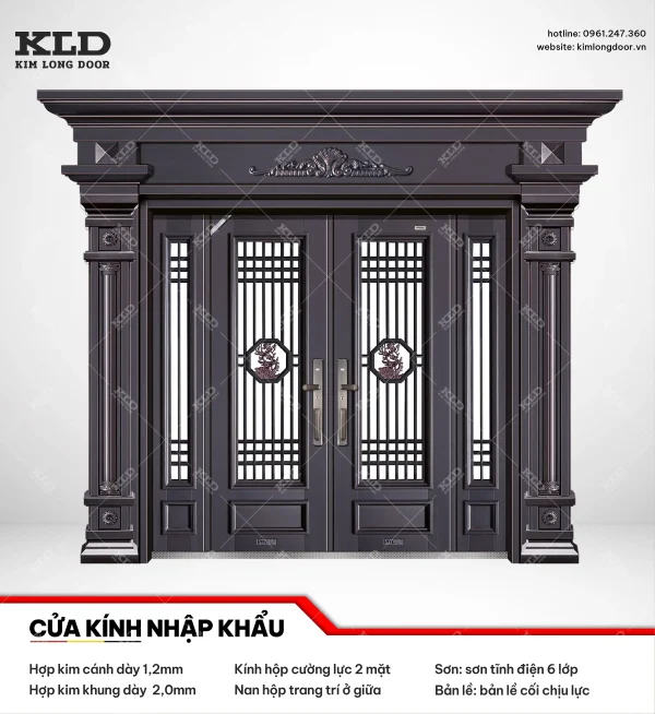 Cửa hợp kinh cánh kính cao cấp Kim Long Door (1)