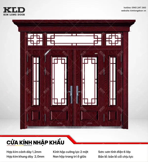 Cửa hợp kinh cánh kính cao cấp Kim Long Door (17)