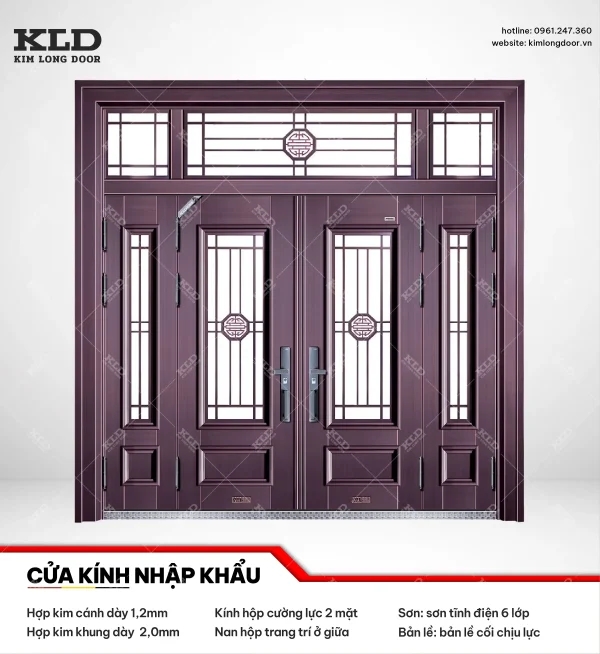 Cửa hợp kinh cánh kính cao cấp Kim Long Door (19)