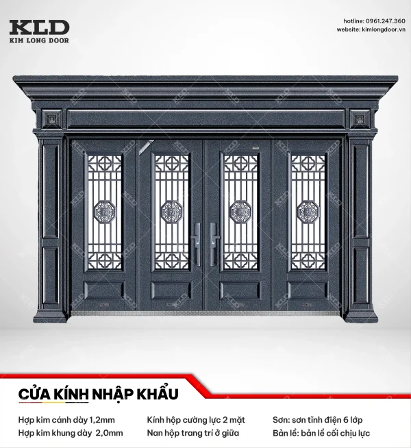 Cửa hợp kinh cánh kính cao cấp Kim Long Door (2)