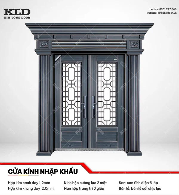 Cửa hợp kinh cánh kính cao cấp Kim Long Door (20)