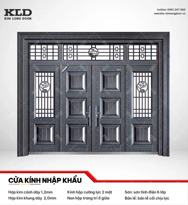 Cửa hợp kinh cánh kính cao cấp Kim Long Door (3)