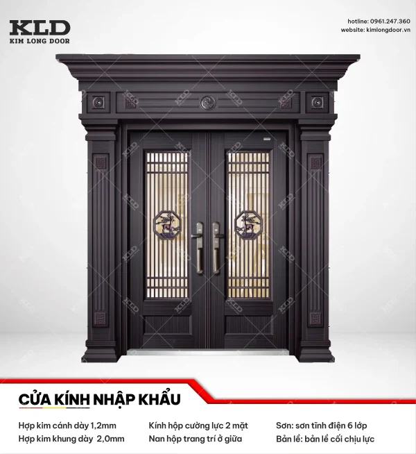 Cửa hợp kinh cánh kính cao cấp Kim Long Door (30)