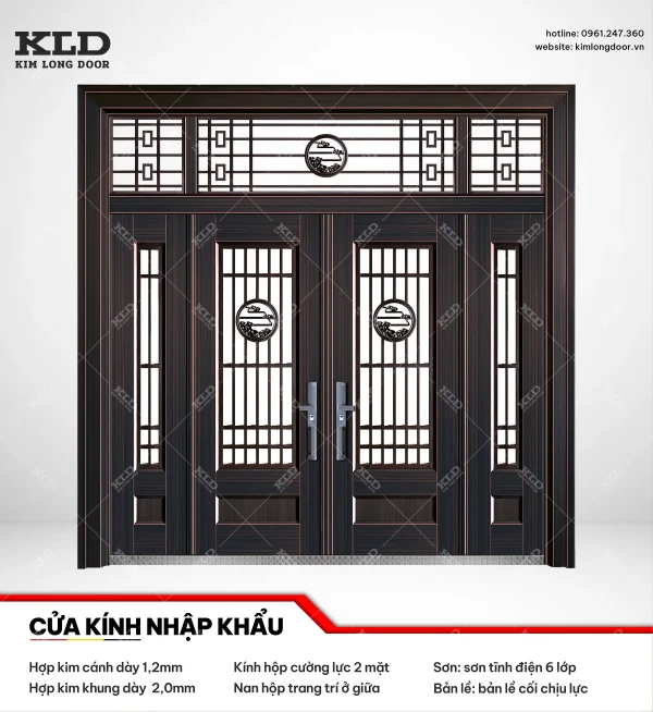 Cửa hợp kinh cánh kính cao cấp Kim Long Door (31)