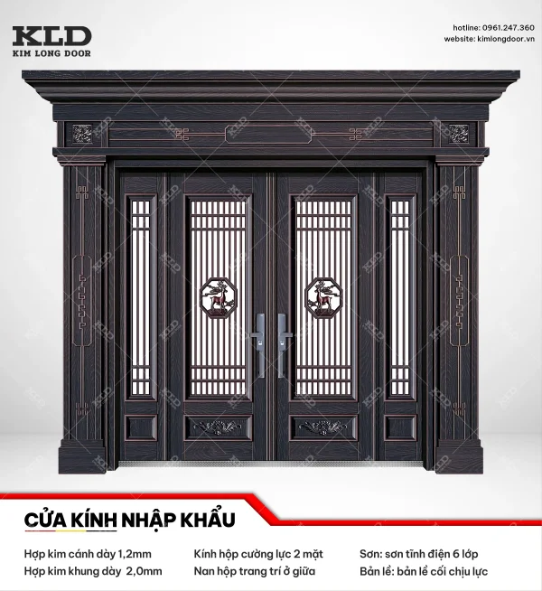 Cửa hợp kinh cánh kính cao cấp Kim Long Door (9)
