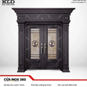 Cửa inox 380 cánh kính Kim Long Door 2026 (14)