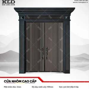 Cửa nhôm cao cấp Kim Long Door độ dày tấm nhôm mặt trước 2mm (11)