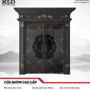 Cửa nhôm cao cấp Kim Long Door độ dày tấm nhôm mặt trước 2mm (13)