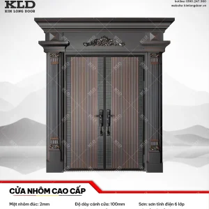 Cửa nhôm cao cấp Kim Long Door độ dày tấm nhôm mặt trước 2mm (14)