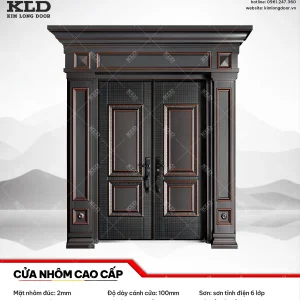 Cửa nhôm cao cấp Kim Long Door độ dày tấm nhôm mặt trước 2mm (17)
