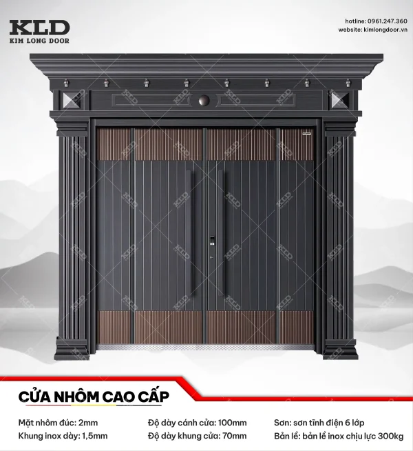 Cửa nhôm cao cấp Kim Long Door độ dày tấm nhôm mặt trước 2mm (18)