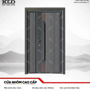 Cửa nhôm cao cấp Kim Long Door độ dày tấm nhôm mặt trước 2mm (5)