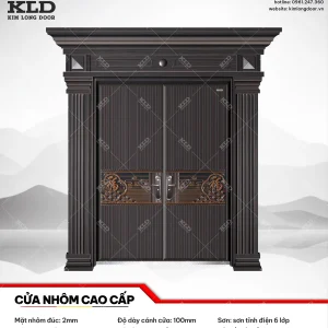 Cửa nhôm cao cấp Kim Long Door độ dày tấm nhôm mặt trước 2mm (9)