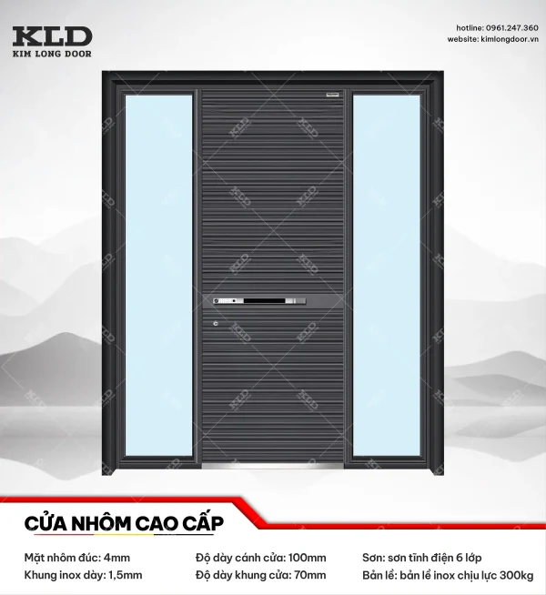 Cửa nhôm cao cấp Kim Long Door độ dày tấm nhôm mặt trước 4mm (16)