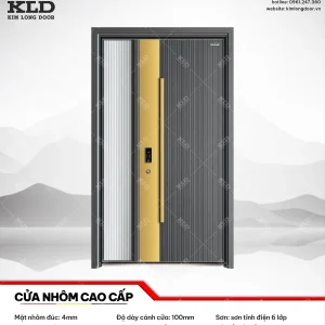 Cửa nhôm cao cấp Kim Long Door độ dày tấm nhôm mặt trước 4mm (17)