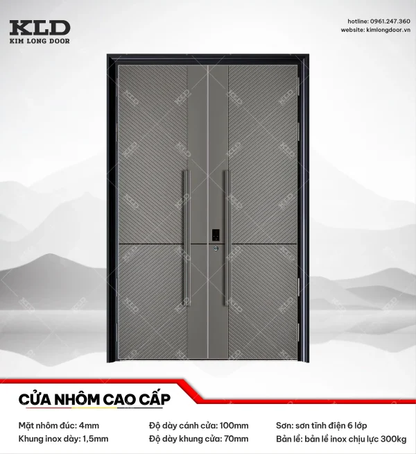 Cửa nhôm cao cấp Kim Long Door độ dày tấm nhôm mặt trước 4mm (22)