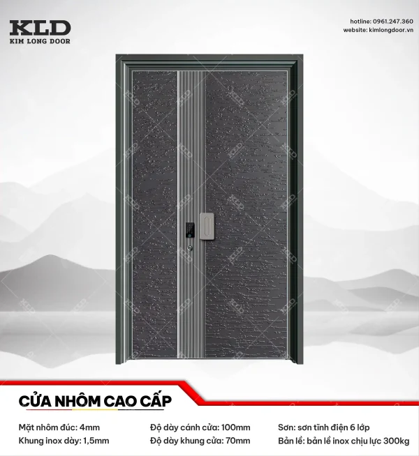 Cửa nhôm cao cấp Kim Long Door độ dày tấm nhôm mặt trước 4mm (26)