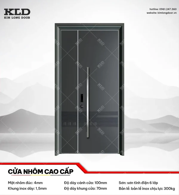 Cửa nhôm cao cấp Kim Long Door độ dày tấm nhôm mặt trước 4mm (27)