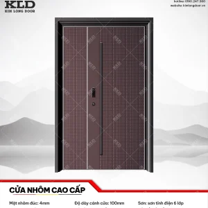 Cửa nhôm cao cấp Kim Long Door độ dày tấm nhôm mặt trước 4mm (30)