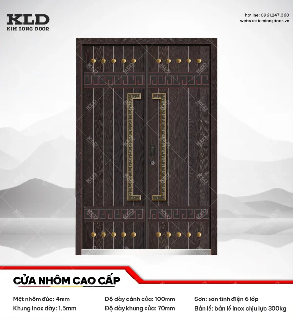 Cửa nhôm cao cấp Kim Long Door độ dày tấm nhôm mặt trước 4mm (32)