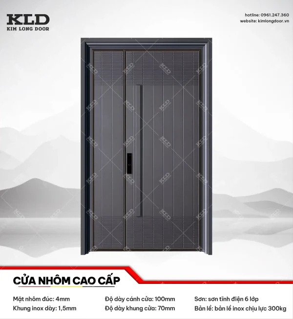 Cửa nhôm cao cấp Kim Long Door độ dày tấm nhôm mặt trước 4mm (35)