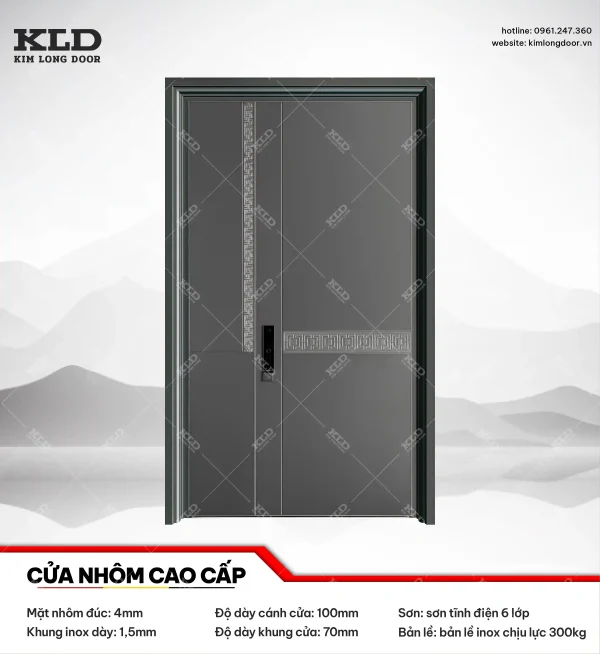 Cửa nhôm cao cấp Kim Long Door độ dày tấm nhôm mặt trước 4mm (37)