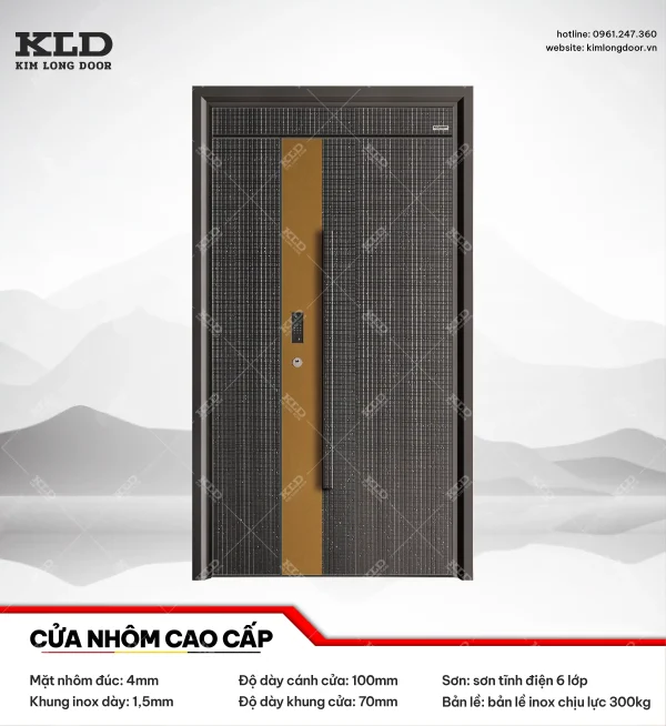 Cửa nhôm cao cấp Kim Long Door độ dày tấm nhôm mặt trước 4mm (7)