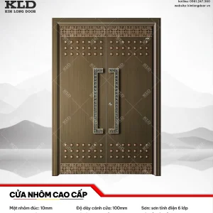 Cửa nhôm nhập khẩu cao cấp mặt nhôm CNC 10mm Kim Long Door (1)