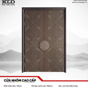 Cửa nhôm nhập khẩu cao cấp mặt nhôm CNC 10mm Kim Long Door (2)