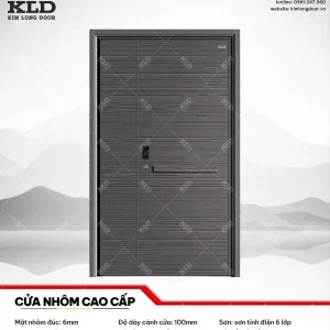 Cửa nhôm nhập khẩu cao cấp mặt nhôm CNC 6mm Kim Long Door (5)