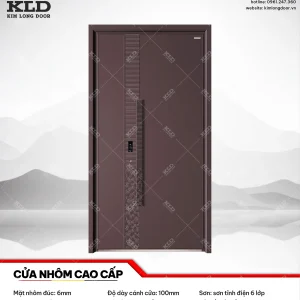 Cửa nhôm nhập khẩu cao cấp mặt nhôm CNC 6mm Kim Long Door (6)
