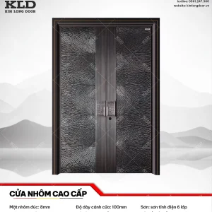 Cửa nhôm nhập khẩu cao cấp mặt nhôm CNC 8mm Kim Long Door (7)