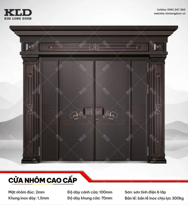 Cửa nhôm phiên bản M độ dày 2mm Kim Long Door (3)