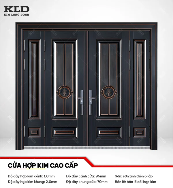 Cửa thép hợp kim magie cao cấp Kim Long Door, thép cánh dày 1,0mm sơn tĩnh điện 6 lớp (16)