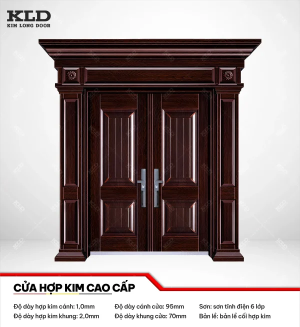 Cửa thép hợp kim magie cao cấp Kim Long Door, thép cánh dày 1,0mm sơn tĩnh điện 6 lớp (17)