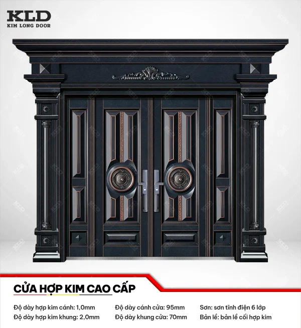 Cửa thép hợp kim magie cao cấp Kim Long Door, thép cánh dày 1,0mm sơn tĩnh điện 6 lớp (20)