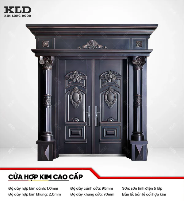 Cửa thép hợp kim magie cao cấp Kim Long Door, thép cánh dày 1,0mm sơn tĩnh điện 6 lớp (22)
