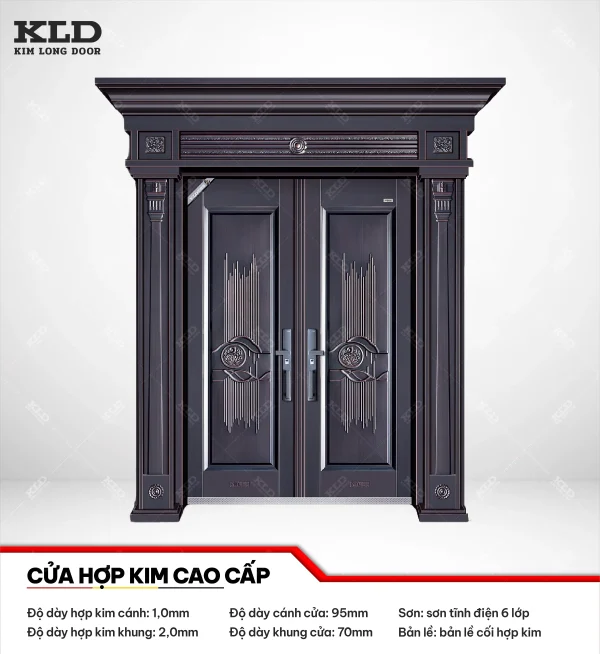 Cửa thép hợp kim magie cao cấp Kim Long Door, thép cánh dày 1,0mm sơn tĩnh điện 6 lớp (7)
