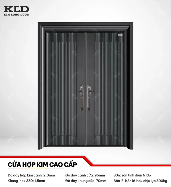 Cửa thép hợp kim magie cao cấp hoạ tiết khắc cnc, tấm hợp kim cánh dày 2mm (3)