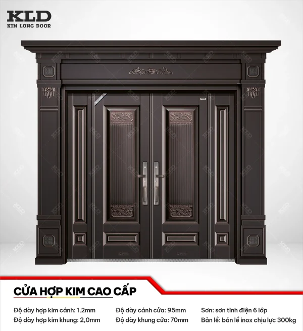 Cửa thép hợp kim maige cao cấp Kim Long Door, hợp kim cánh 1,2mm (2)