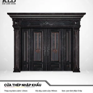 Cửa thép mạ kẽm nhập khẩu Kim Long Door, thép cánh dày 1mm sơn tĩnh điện 5 lớp (13)