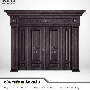 Cửa thép mạ kẽm nhập khẩu Kim Long Door, thép cánh dày 1mm sơn tĩnh điện 5 lớp (2)