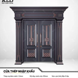 Cửa thép mạ kẽm nhập khẩu Kim Long Door, thép cánh dày 1mm sơn tĩnh điện 5 lớp (5)